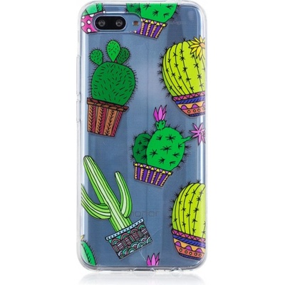 Pouzdro JustKing plastové kaktusy Honor 10 - čiré