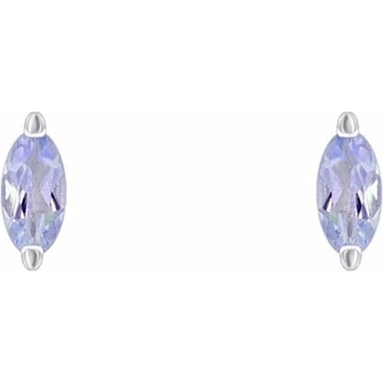 Eppi Minimalistické strieborné náušnice s tanzanitmi Sistine E40170