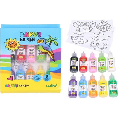 Wiky barvy na sklo 9 + 1, 22 ml – Zboží Dáma