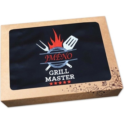 Povlečení Plus Dárková zástěra pro muže 72x100 GRILL MASTER černá + text na přání