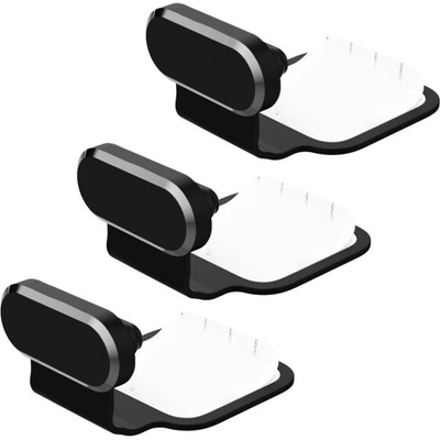AppleKing nalepovací záslepka proti prachu do USB-C konektoru pro Apple zařízení - 3 ks - černá