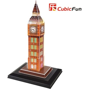 CubicFun 3D пъзел с LED светлини CubicFun 28 части - Биг Бен (UK)