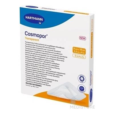 Cosmopor transparent priehľadné fóliové krytie na rany sterilné 9 x 10 cm 5 ks