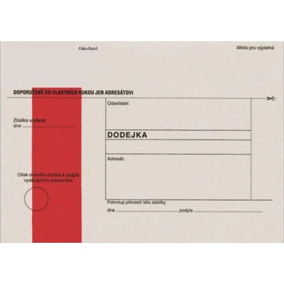 Obálka B6, 125x176 mm, dodejka, bez poučení, bez pruhu, recyklovaná, 1 000 ks