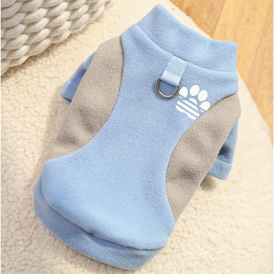 Soft Coral Fleece Paw Print Sweatshirt Mikina pro psa