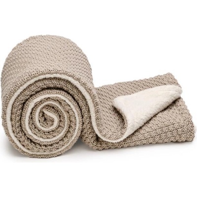 T tomi Detská pletená deka Winter Waves Sand