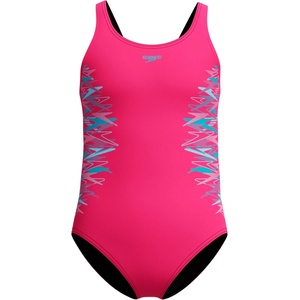 Speedo Детски бански костюм Speedo Kid's Placmement Muscleback Swimsuit - Margarita Pink / Mayan Blue - размер 176 (EU) (750-1573-0416)