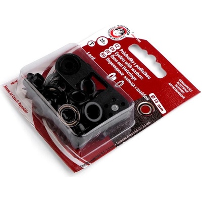 Průchodky s podložkou vnitřní Ø7 mm / vnější Ø13 mm, velké, 4 nikl černý – Zboží Mobilmania