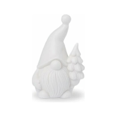 Storefactory Vánoční dekorace skřítek Vilgot White, bílá barva, keramika