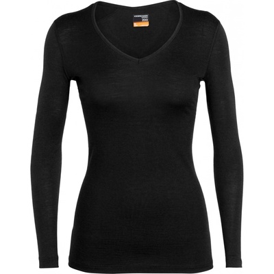 Icebreaker Wmns 200 Oasis LS V black Snow Stripe