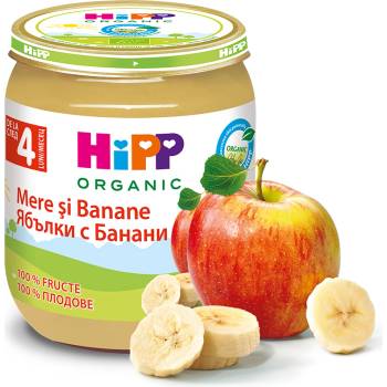 Hipp Био пюре Ябълки с банани 4м+ 125г