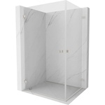 Mexen Lunar-B Duo душ кабина с отварящи се врати 95 x 85 см, прозрачна, четкаван никел - 832-095L-085P-97-00 (832-095L-085P-97-00)