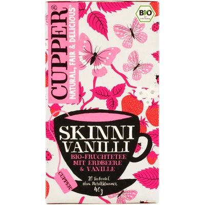 Cupper BIO bylinný čaj s vanilkovou a jahodovou příchutí Skinni Vanilli 40 g