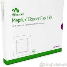 Mepilex Border Flex Lite samolepivé krytie na rany 7,5 x 7,5 cm, 5 ks