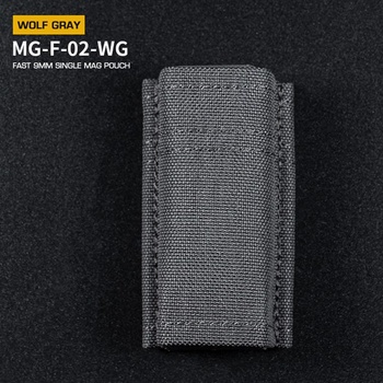 Wosport Fast type Double Molle na 9mm pistolové zásobníky šedá