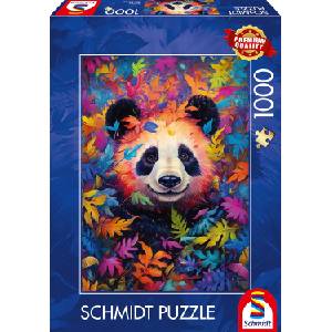 Schmidt Spiele Пъзел Schmidt от 1000 части - Панда в гора с цветовете на дъгата (59781)
