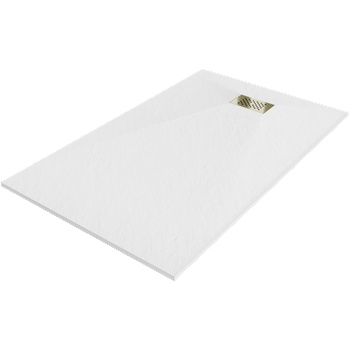 Mexen Hugo правоъгълно корито SMC 150 x 90 cm, бял, златна покривка - 42109015-G (42109015-G)