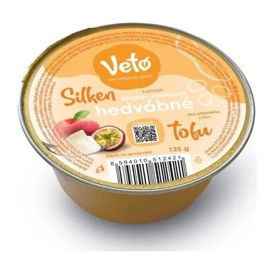 Veto Eco Tofu hedvábné s příchutí broskev a maracuja 125 g