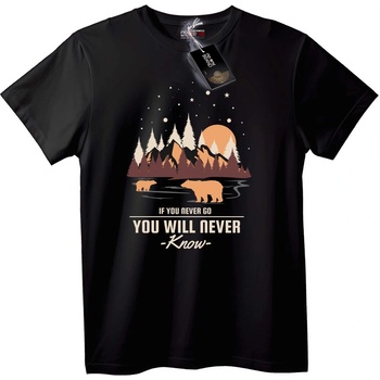 NOONEBRAND Тениска Мечки Приключенци - 3XL, Black