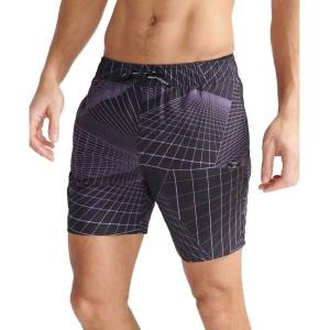 Superdry Бански гащета Superdry Resort 17´´ swimming shorts - Grey (Black Aop)
