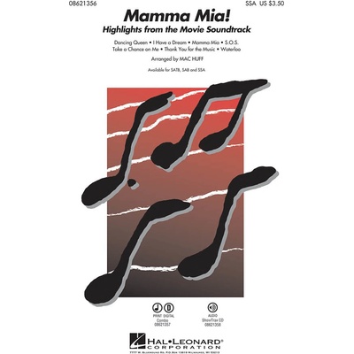Mamma Mia! Choral Highlights noty pro sbor SSA 1022348 – Hledejceny.cz