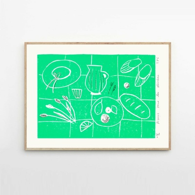 Moikka Plagát Picnic by Another Art Project 30x40