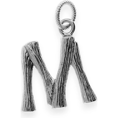 MPM Ocelový unisex nerezový přívěsek "M" 70213 stříbrné barvy