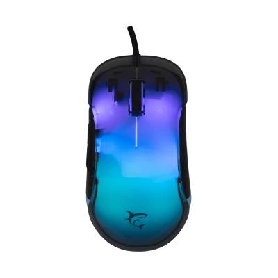 Мишка White Shark MORDRED-B, оптична (12800 dpi), USB, черна, гейминг, RGB подсветка (MORDRED-B)