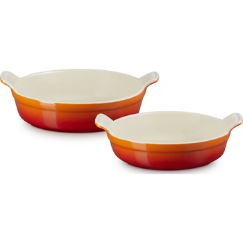 Le Creuset Съдове за запичане Tradition Collection кръгли огненооранжеви 2 бр (79276000900082)