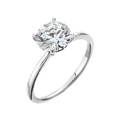 Evolution Group Stříbrný prsten ELEN 15M00004 moissanite