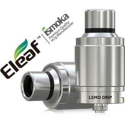 iSmoka-Eleaf Lemo Drip clearomizer RDA Stříbrný – Zboží Mobilmania