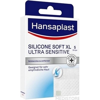 Hansaplast SILICONE SOFT XL ULTRA SENSITIVE náplasť 5 ks