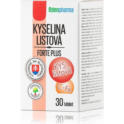 EdenPharma KYSELINA LISTOVÁ Forte Plus 30 tabliet
