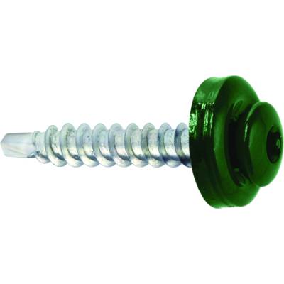 Klimas Samovrtný šroub plech–dřevo 4,8x35 mm, RAL 6005, 250 ks