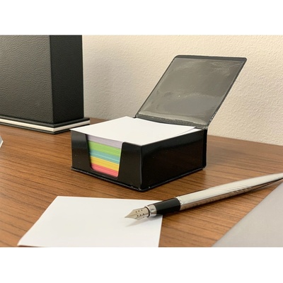 Kejea Хартиено кубче, 75 x 75 mm, цветно, 300 листа, с кожена поставка и капак