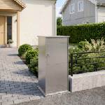 vidaXL Пощенска кутия Сребристо 50 x 52 x 100 cm Неръждаема стомана (8012583)