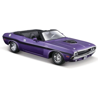 Maisto 1970 Dodge Challenger R/T Convertible metal fialová 1:24