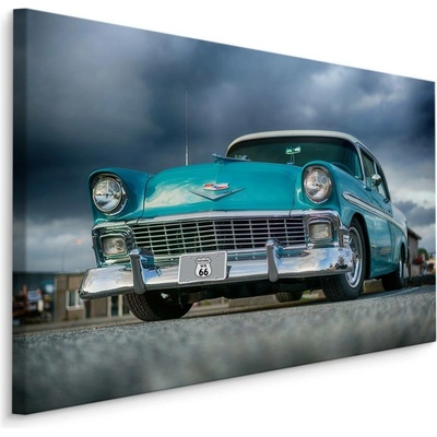 MyBestHome BOX Plátno Tyrkysové Auto A Mraky Varianta: 100x70