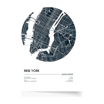 Plagát Maps: New York 70x100 - 77450