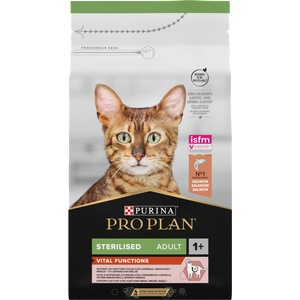 PRO PLAN PRO PLAN Sterilised Vital Functions Храна за котки, богата на сьомга 1, 5кг