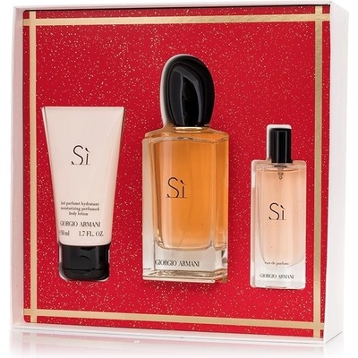 Giorgio Armani Si, EDP 100 ml + EDP 15ml + 50 ml Telové mlieko pre ženy