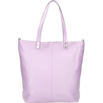 Kožená velká dámská shopper kabelka Juliette fialová