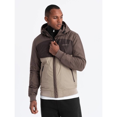 Ombre Clothing Мъжко леко цветно спортно яке с полар бежово Ombre Clothing Ombre Clothing | Bezhov | МЪЖЕ | S