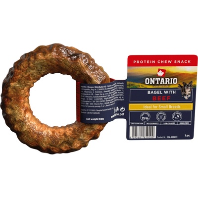 Ontario Protein bagel pre malé plemená hovädzia 8,9 cm