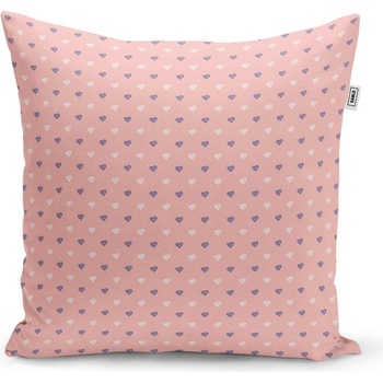 Sablio Vankúš Srdiečka na ružovej - 40x40