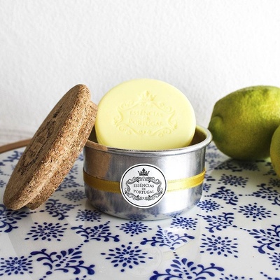 Essencias de Portugal Citron přírodního kulatého mýdla v hliníkové krabičce 2 x 50 g