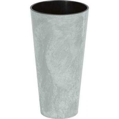 Prosperplast Kvetináč s vložkou TUBUS Slim Beton 250x475 mm, vzhľad betónu
