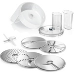 Bosch VeggieLove Set MUZ5VL1, continuous slicer with 5 discs (cutting reversible disc, grater reversible disc, medium fine grater, Asia and Rösti), accessory for kitchen machines Series 4, Series 2 (MUZ5VL1