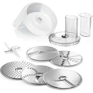 Bosch VeggieLove Set MUZ5VL1, continuous slicer with 5 discs (cutting reversible disc, grater reversible disc, medium fine grater, Asia and Rösti), accessory for kitchen machines Series 4, Series 2 (MUZ5VL1