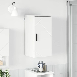 vidaXL Шкаф за баня Бяло 30 x 31, 5 x 61 см Инженерна дървесина, Метал (883344)